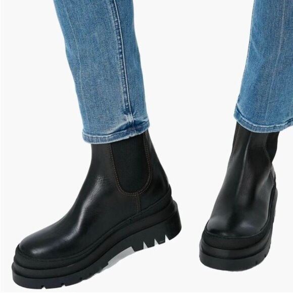 Loeffler Randall Carlota Pull On Chelsea Boots Boots, Black, New, Size 9.5